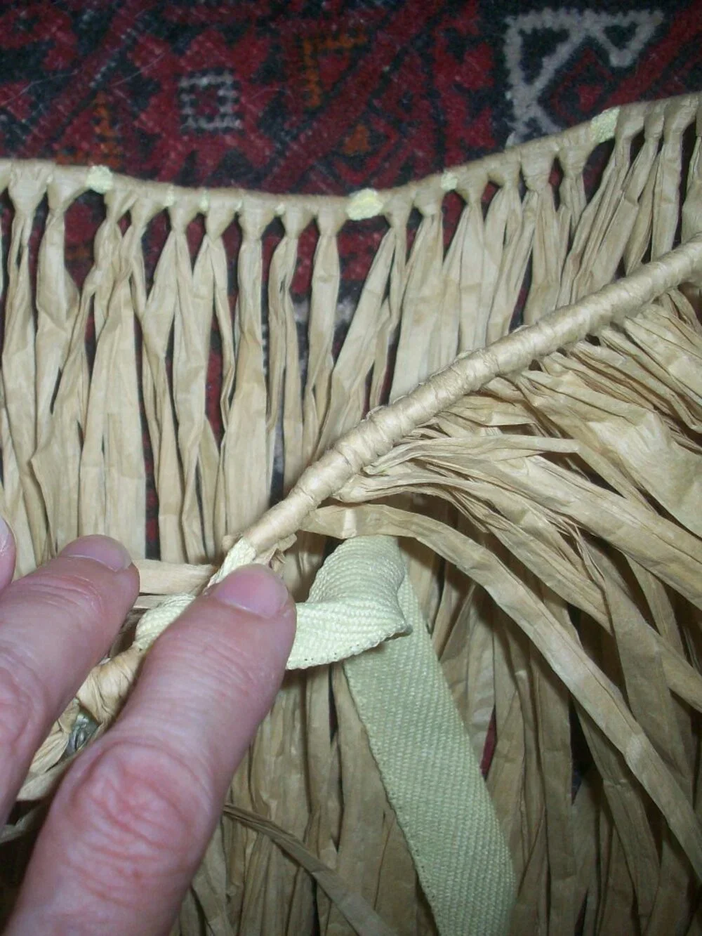Kid Size HULA Tan/Gold Faux Grass Skirt Luau Party Costume Hawaiian Party 19x21